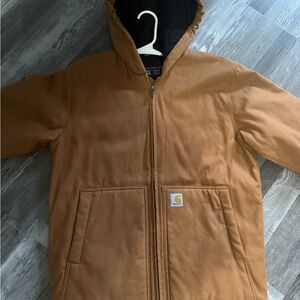 Carhartt Black Jacket with Label Detail